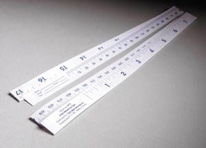 Tape Measure Paper Heavyweight Disposable Blue Markings Infant 36' (1000/BX 10BX/CS) by Dukal Corporation  ID 4412